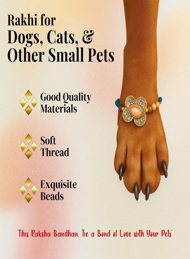 ويستيرن إرا راخي أنيق للحيوانات الأليفة من العصر الغربي للكلاب والقطط | رولي تشاول | هدية راكشا باندهان مصنوعة يدويًا لأخيك ذي الفراء | الحب والتقاليد والترابط | راخي بتصميم مميز | احتفل بالحب الرائع (النمط 34) - Image 5